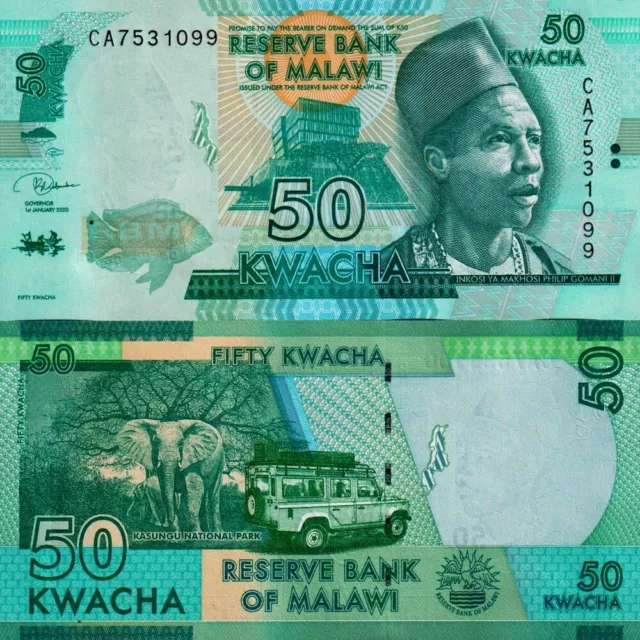 MALAWI - 50 kwacha 2020 (Land Rover) FDS - UNC