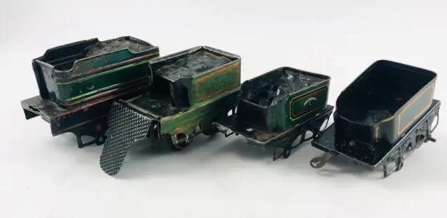 Bing & Schoenner Konvolut 4x Spur 0 Tender uralt für Lokomotiven