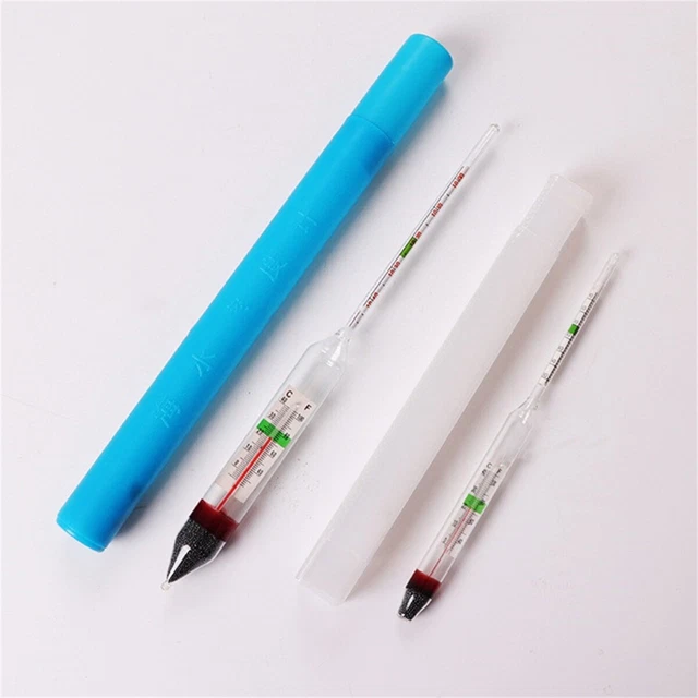 GLASS AQUARIUM FLOAT Hydrometer With Thermometer Salt Marine For Fish