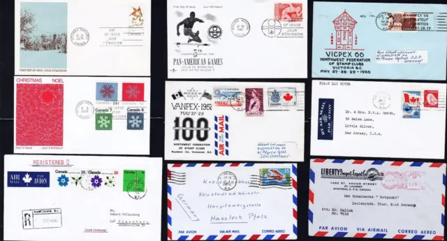 9x Canada Letters / FDC!! - Rare -