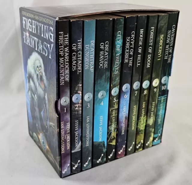 Fighting Fantasy Books Vols 1 to 10 Box Set ~ Ian Livingstone & Steve Jackson