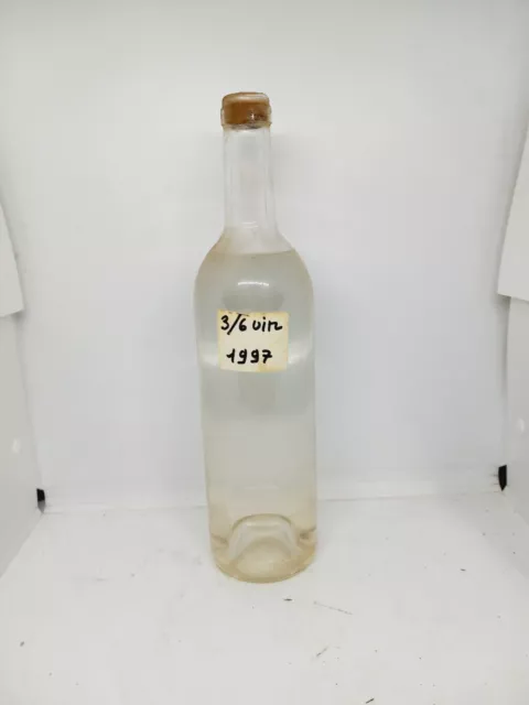 Ancienne Bouteille Eau De Vie Artisanale 1 Litre 3/6 Vin 1997 Sortie De Cave !