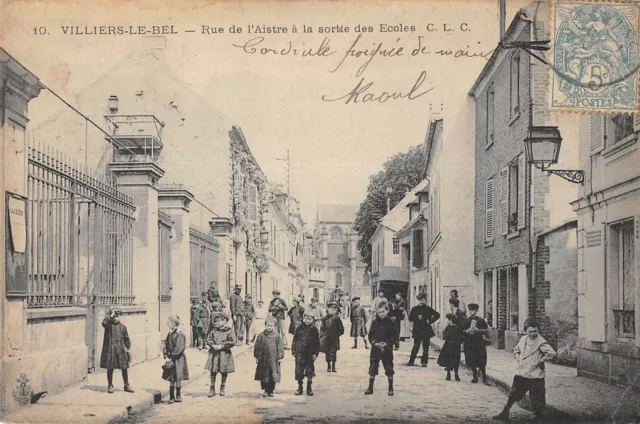 Cpa 95 Villiers Le Bel Rue De L'aistre A La Exit Des Schools