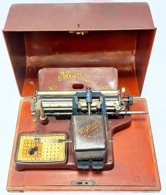 ►Antigua y muy buscada maquina de escribir MIGNON 2 RED rare typewriter