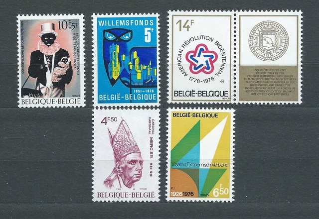 BELGIË BELGIQUE - 1976 YT 1790 à 1794 - TIMBRES NEUFS** MNH LUXE