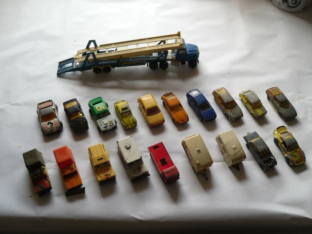 LOT 20 MINIATURES Majorette vintage années 70-80 voitures, camion