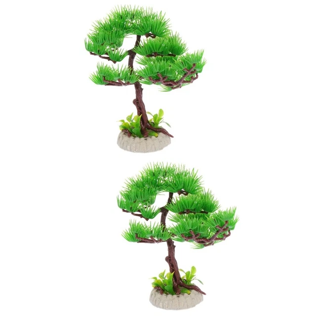 2 Pc Résine Aquarium Paysagiste Pin Bonsaï D'aquarium Arbre