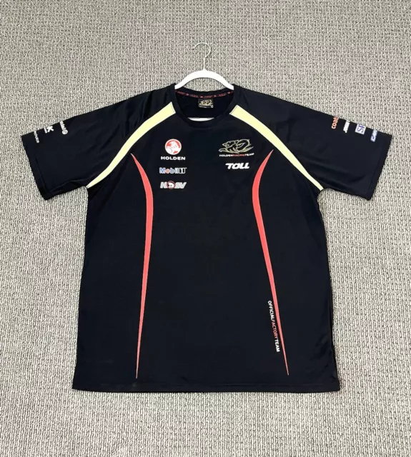 Official Holden Racing Team HRT Logo Mens Black Polo Shirt Short Sleeve Size XL