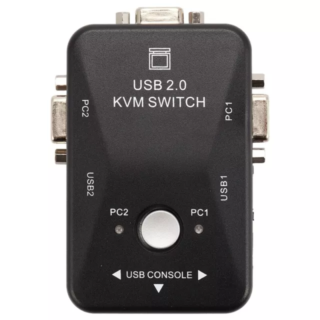 USB KVM Schalter Switcher 2 Port VGA SVGA Switch Box USB 2.0 Maus Tastatur 6234