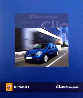 Catalogue brochure publicite prospectus RENAULT CLIO 2 série CAMPUS (08/2006)