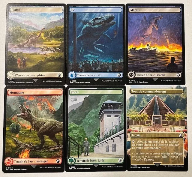 Lot des 6 terrains Jurassic Park - FRA - Mint - Cavernes Ixalan - Jurassic Park