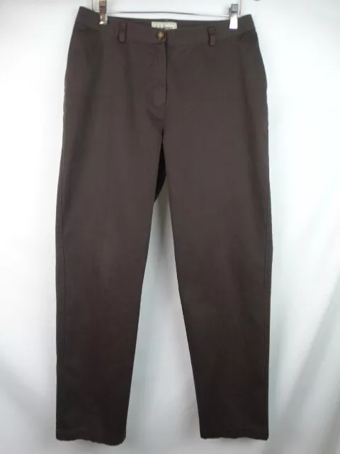 L.L. Bean Women's Pants Size 12 Tall Brown Khaki Chino Dress Pants Pant