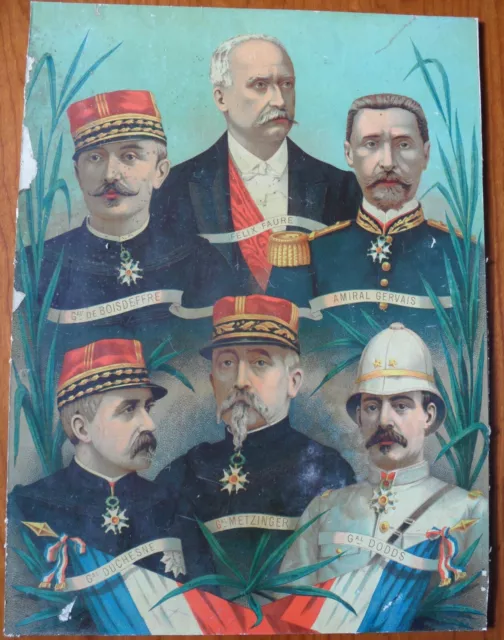 Vintage Portrait of French Generals  WWI FREEPOST