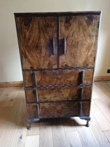 Walnut Art Deco Tallboy