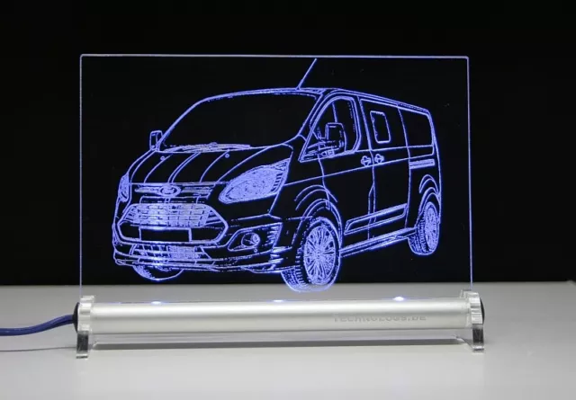 LED Leuchtschild graviert ist Ford Transit Tourneo Custom Sport