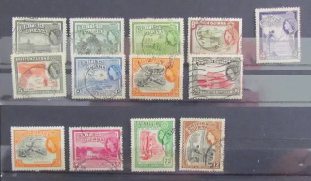 British Guiana  Postage Stamps 13 Used and Stamps 1954 QEII