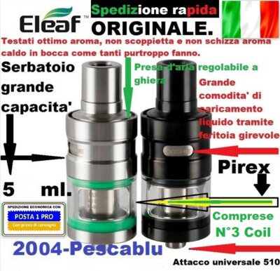 Eleaf KIT ATOMIZZATORE Eleaf LYCHE  RBA sigaretta elettronica offerta tutto compreso 