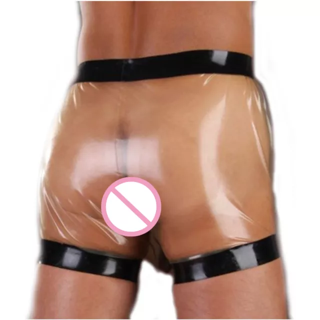 Men's Transparent Latex Rubber Shorts Catsuit Bodysuit Short Personalized Design 2