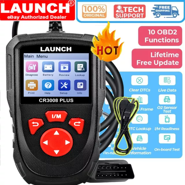 LAUNCH CR3008 + OBD2 Scanner Code Reader OBD II Check Engine Car Diagnostic Tool