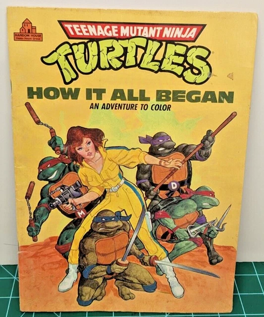 VINTAGE TEENAGE MUTANT Ninja Turtles Coloring Book TMNT "How It All