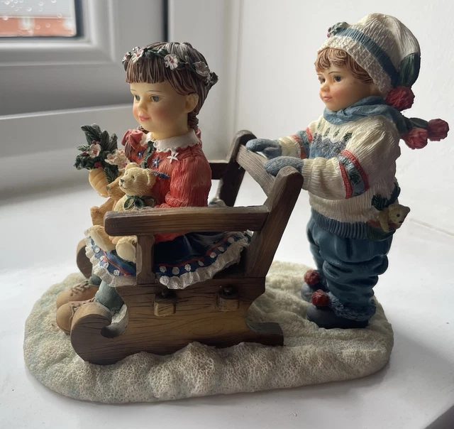 THE LEONARDO COLLECTION Teddies Sleigh Ride By christine haworth 