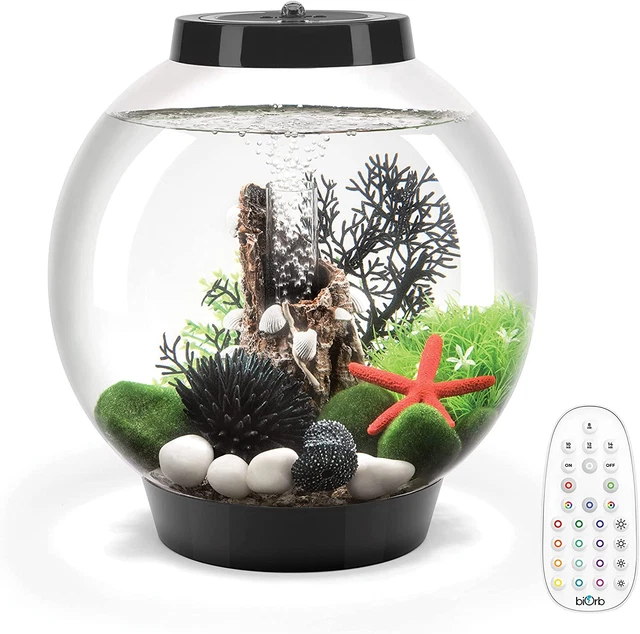 Classic 15 Aquarium with MCR Light - 4 Gallon, Black