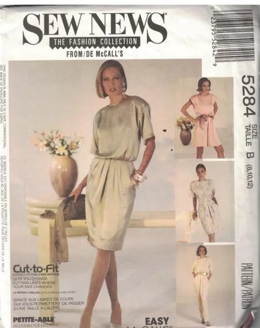 5284 Vintage McCalls Sewing Pattern Misses Uncut Dress Jumpsuit Romper Career