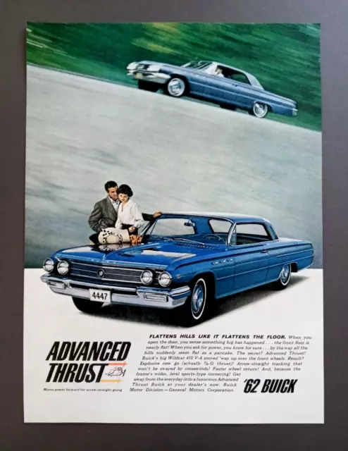 1962 Buick LeSabre 410 CI Wild V8  large original auto ad print