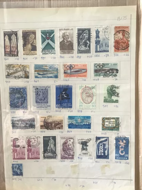 Italien Briefmarken auf Albumseite Ref. R24206