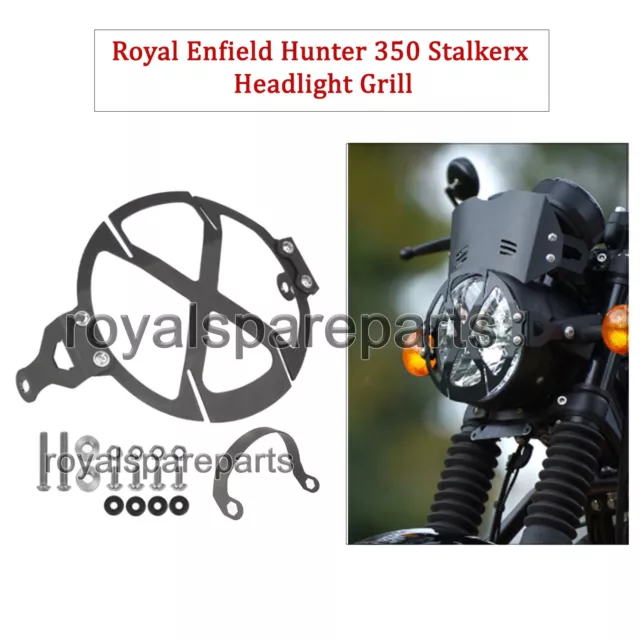 Fit For Royal Enfield Hunter 350 "X Style Headlight Grill Black"