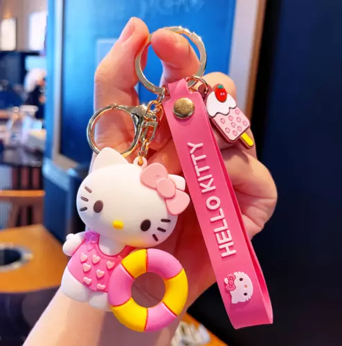 Cartoon Sanrio Hello Kitty Pink Keychain Bag Charm Pendent Kids Gift Cute Hot