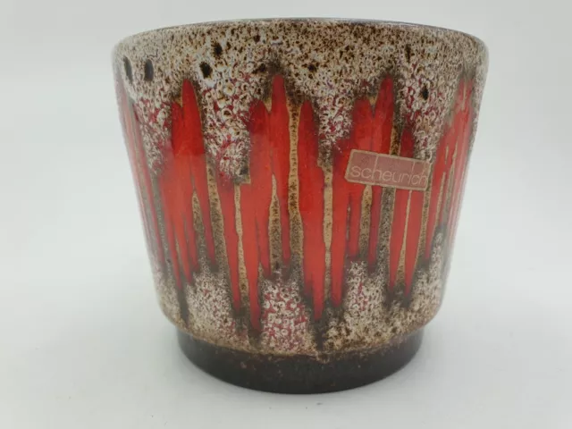 Scheurich Lora Rare Pot 806-14 Ceramic Flower Pot 70s Fat Lava WGP