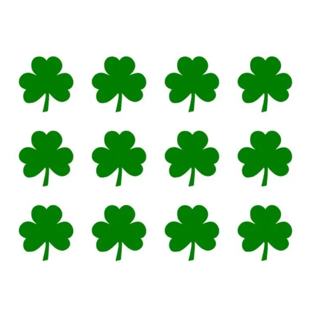 12 Four Leaf Clover Lucky Charms St Patricks Day Vinyl Decal Sticker Choose Size