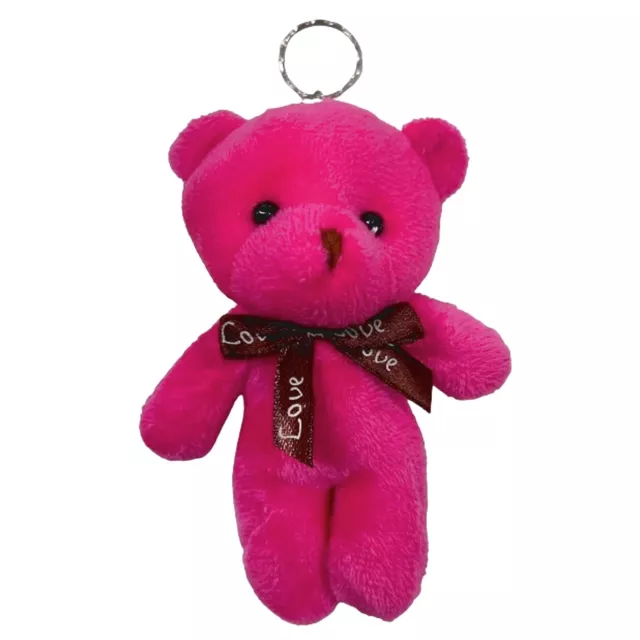 Mini Felpa Cachorro de Oso Soportar 3D 12cm Llavero Niña Mujer Colgante Bolsa