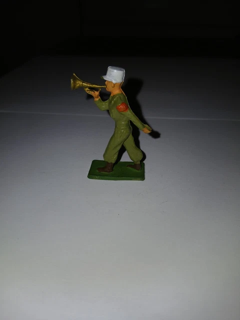 Figurine Soldat Légionnaire Avec Détecteur De Mines - Modèle Monochrome Plastique Vintage