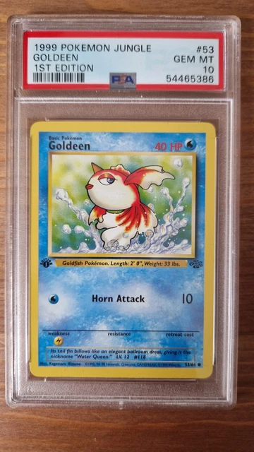 Pokemon Jungle 1st Edition Goldeen 53/64 Psa 10 Edelsteine neuwertig