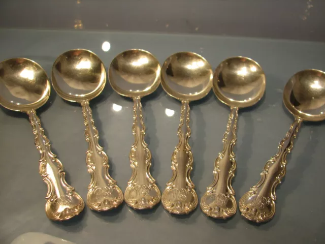 1897 American Gorham sterling silver spoons 234grms  Art Nouveau