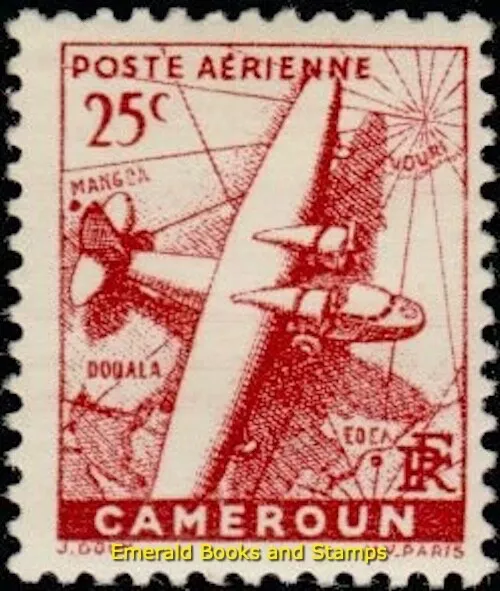 EBS French Cameroon 1941 - Airmail - Plane over Map - CM PA 1 - MNH** - (h5