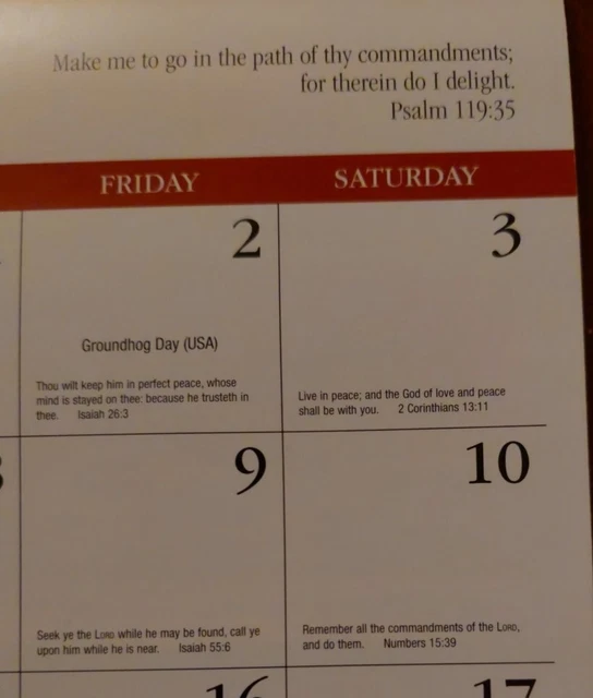 REFLECTIONS 2024 DAILY Scripture Wall Calendar KJV Bible Verse Every