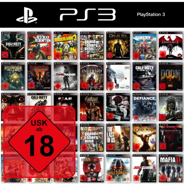 PS3 / PlayStation 3 Spiele-Wahl 🎮 Action 🚨 Shooter 💣 (alle Spiele USK 18)