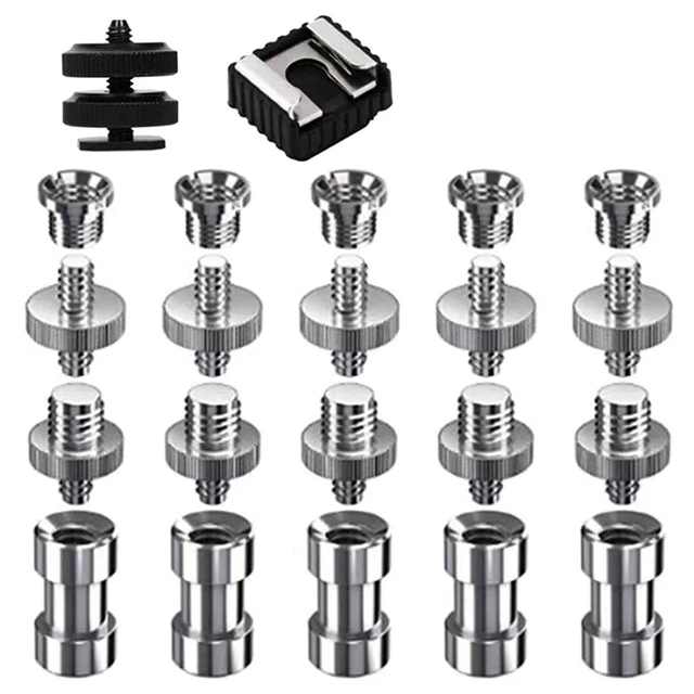 Juego de 22 piezas de montaje en tornillo para cámara 1/4 a 3/8 adaptador de tornillo para cámara, 1/4 a U7S4