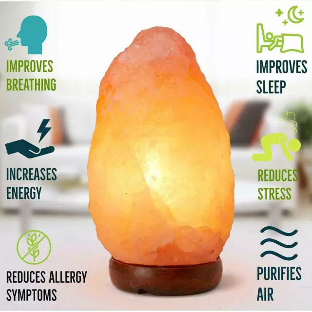 DIMMABLE HIMALAYAN SALT LAMP CRYSTAL PINK ROCK SALT LAMP NATURAL 100% 3-5kg