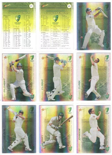 2007-08 Select Cricket Australia (Holofoil Foil Subset) Full 120 Card Set