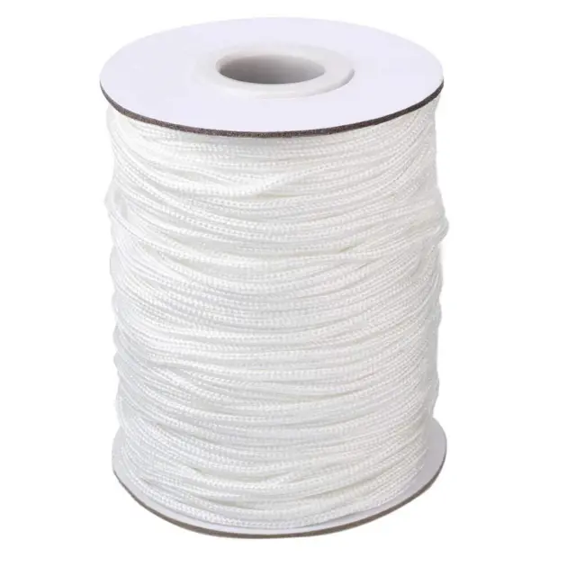 1.8 Mm 100 Yards/Roll Braided Lift Shade Cord White Polyester Shade Blinds Pull