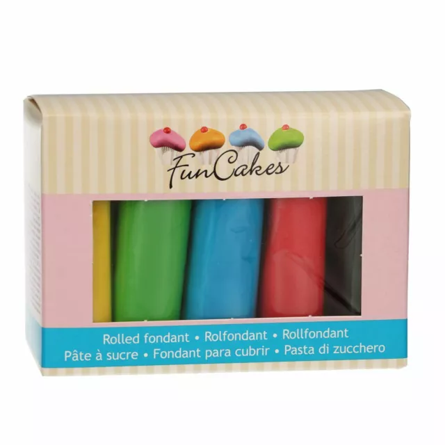 FunCakes Rolfondant Multipack Essential Colours 5x100g