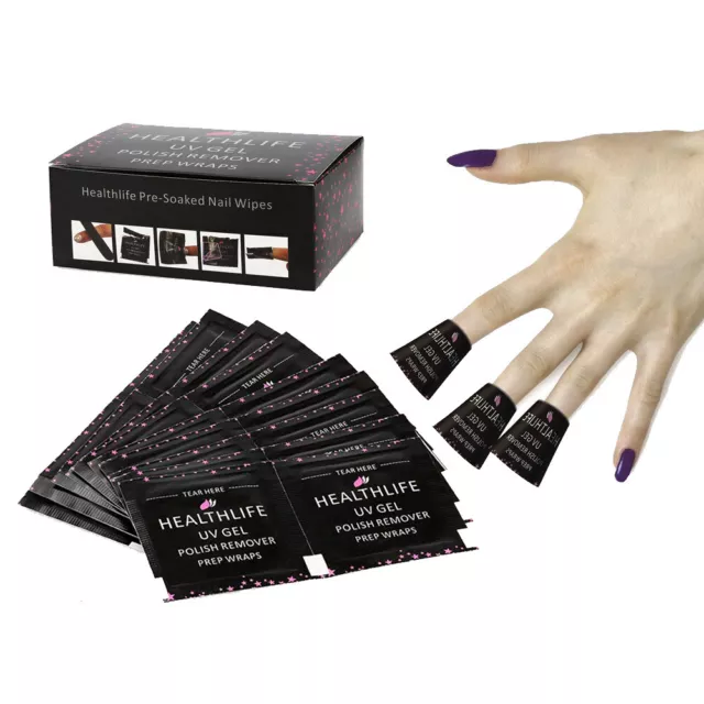 200 BOX Wraps Remover Pure Acetone Nail Polish UV/LED GEL Soak Off ⭐⭐⭐⭐⭐