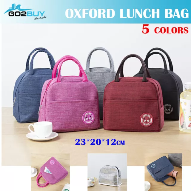 Oxford Portable Insulated Thermal Cooler Lunch Box Carry Picnic Case Storage Bag