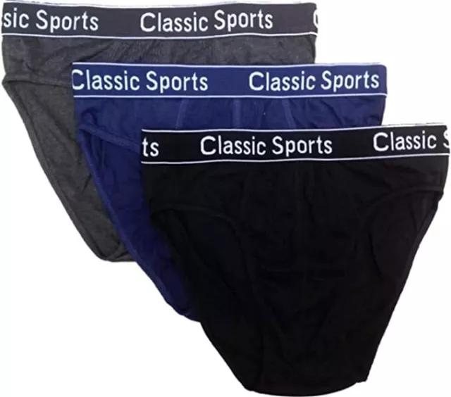 Mens Classic Sports S - XXL Soft Cotton Underwear Ribbed Slips Briefs Pants  lot