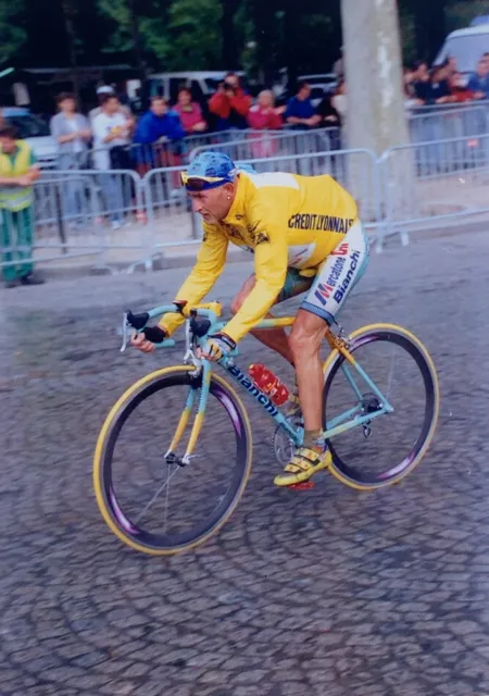 Vintage Press Photo, 1998, Tour De France.. Pantani Triumphs print