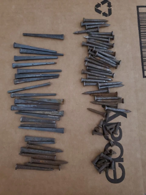 Mix Lot 80+  Square head nails wrought iron vintage rustic Decorative historic